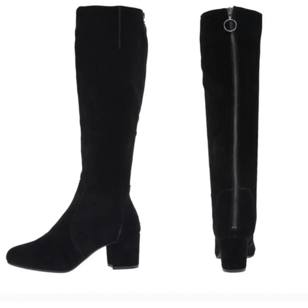 Steve Madden Haydun Suede Black Boots